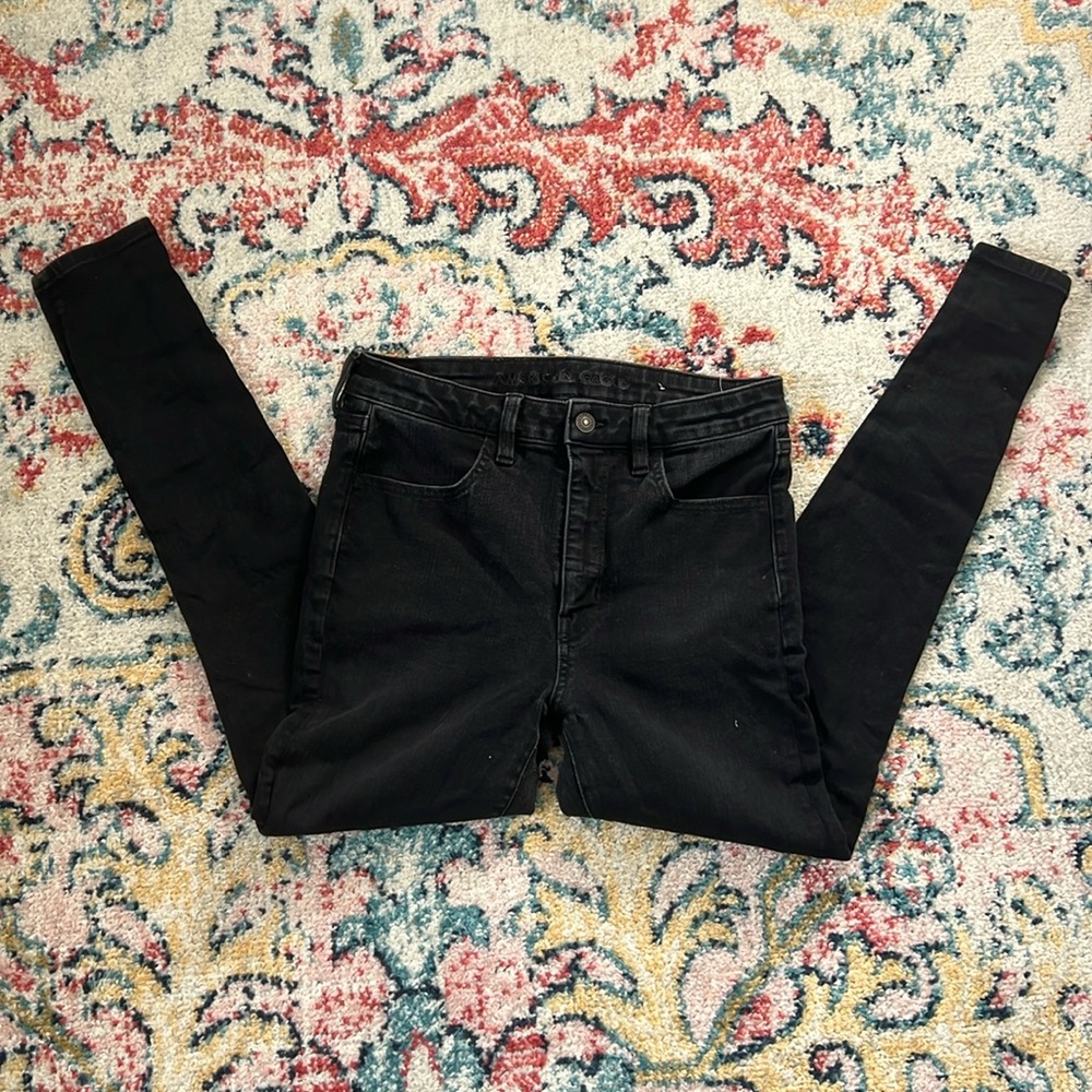 womens black jeggings